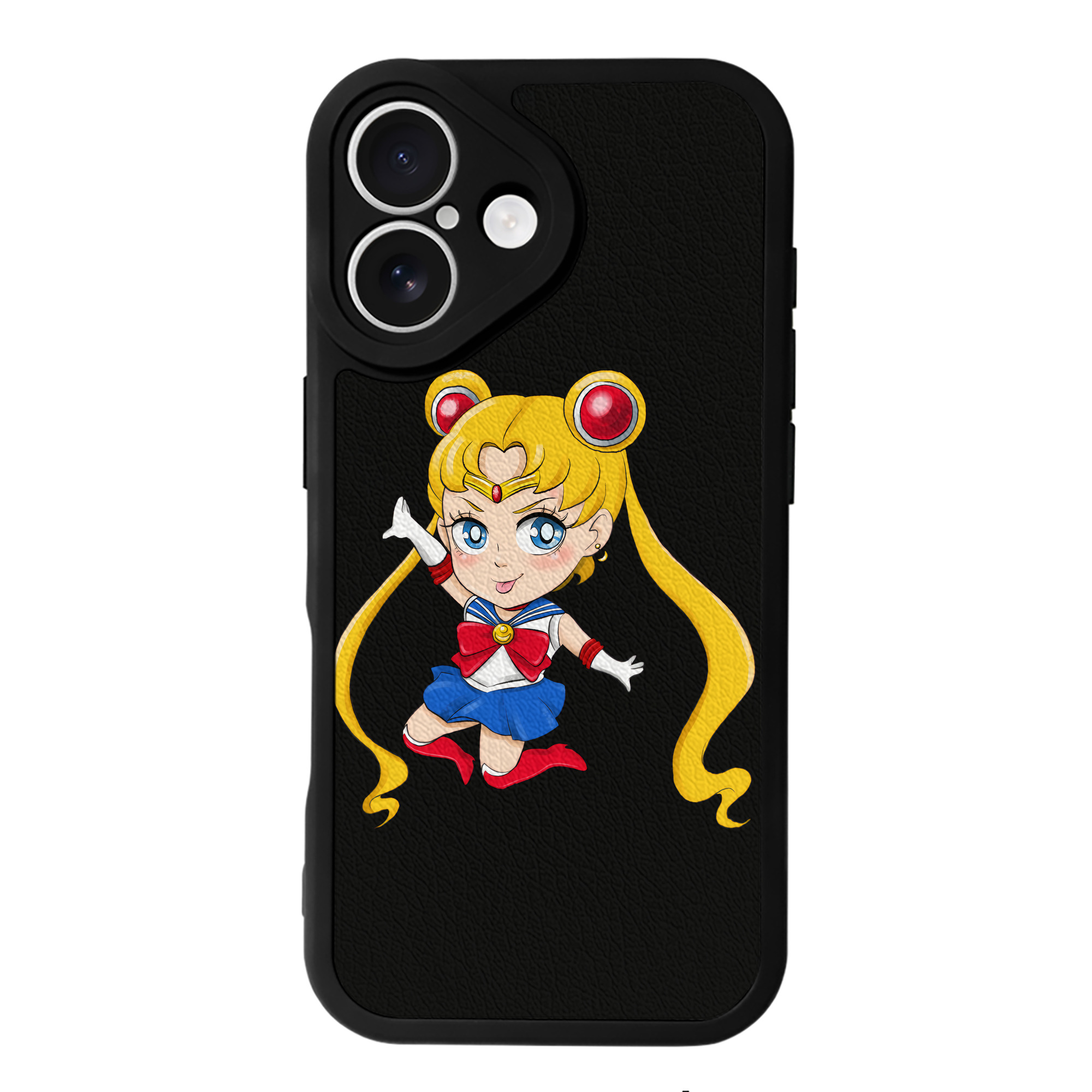（画像用） 美少女戦士セーラームーン 月野 うさぎ つきの うさぎ Sailor Moon Tsukino Usagi 【iPhone 16シリーズ対応】シリコンスマホケース（レザー調） 材質：シリコン